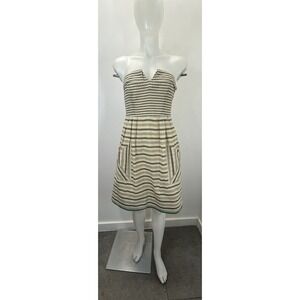 MAEVE Anthropology 50s Rockabilly Strapless Dress Retro SZ 2